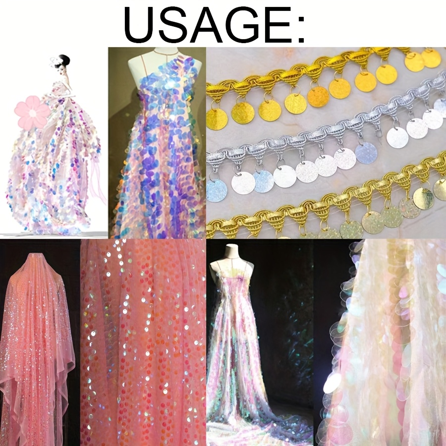 Large Sequins Side Drilling PVC Round Loose Sequin Craft